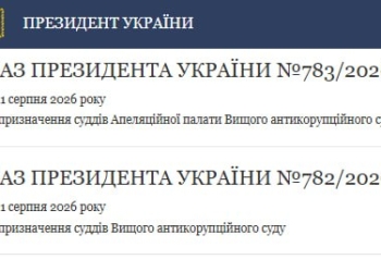 Зеленський призначив 11 суддів до ВАКС та 5 до його Апеляційної палати – це умова отримання до €300 млн за програмою Ukraine Facility
