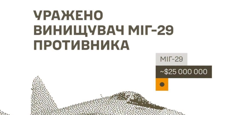 Уражено комплекси РЕБ, склади та пошкоджено винищувач МіГ-29 противника – Генштаб