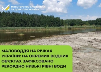Спека. На окремих водних об’єктах України зафіксовано рекордно низькі рівні води