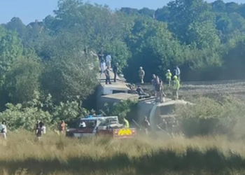 На півдні Британії пасажирський потяг зійшов з рейок – 18 поранених. Причиною може бути спека (ФОТО, ВІДЕО)