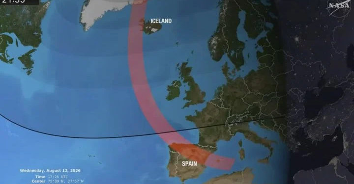 NASA позначила Крим російським на мапі під час трансляції сонячного затемнення