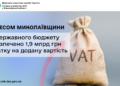 Бізнесом Миколаївщини до державного бюджету забезпечено 1,9 млрд грн податку на додану вартість
