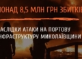 Екологічні збитки від ворожих ударів на портах Миколаївщини цим літом склали 8,5 млн.грн.