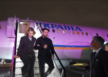 Зеленські уже прибули до Нью-Йорка (ВІДЕО)