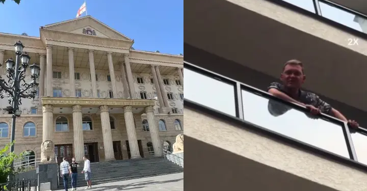 У Грузії п’яний росіянин помочився з балкона на відвідувачів кафе та кричав “Слава росії”, його депортують