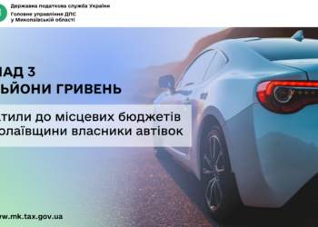 Миколаївщина: Власники автівок сплатили до місцевих бюджетів понад 3 млн грн транспортного податку