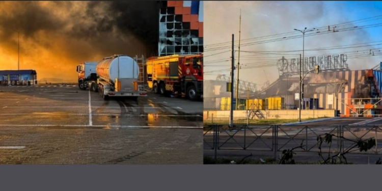 У Миколаєві внаслідок двох пожеж після обстрілів в атмосферу попало 238 тонн забруднюючих речовин