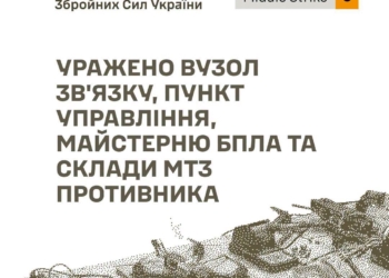 Уражено вузол зв’язку, пункт управління, майстерню БпЛА та склади МТЗ противника – Генштаб