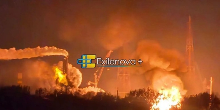 На Тульщині атакований і горить хімзавод (ФОТО, ВІДЕО)