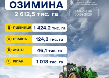 Посівна озимини: засіяно майже 1,6 млн гектарів зернових, Миколаївщина – в лідерах